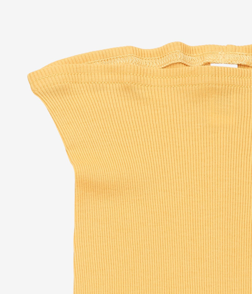 SOUPLE LUZ ''LONG RIB SHORTS(COTTON SILK RIB)''' (MUSTARD YELLOW)