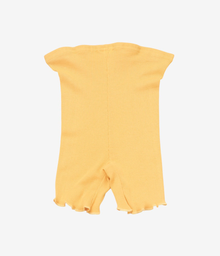 SOUPLE LUZ ''LONG RIB SHORTS(COTTON SILK RIB)''' (MUSTARD YELLOW)