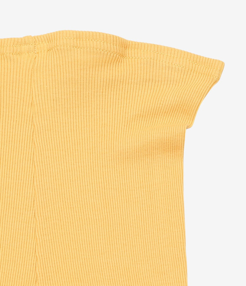 SOUPLE LUZ ''LONG RIB SHORTS(COTTON SILK RIB)''' (MUSTARD YELLOW)