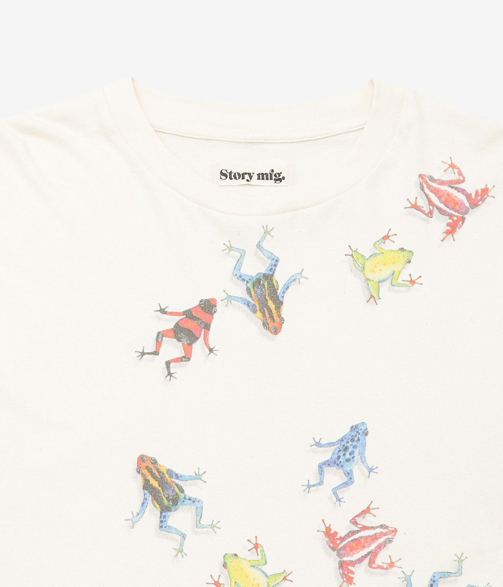 STORY MFG ''GRATEFUL TEE LS'' (ECRU FROGS)