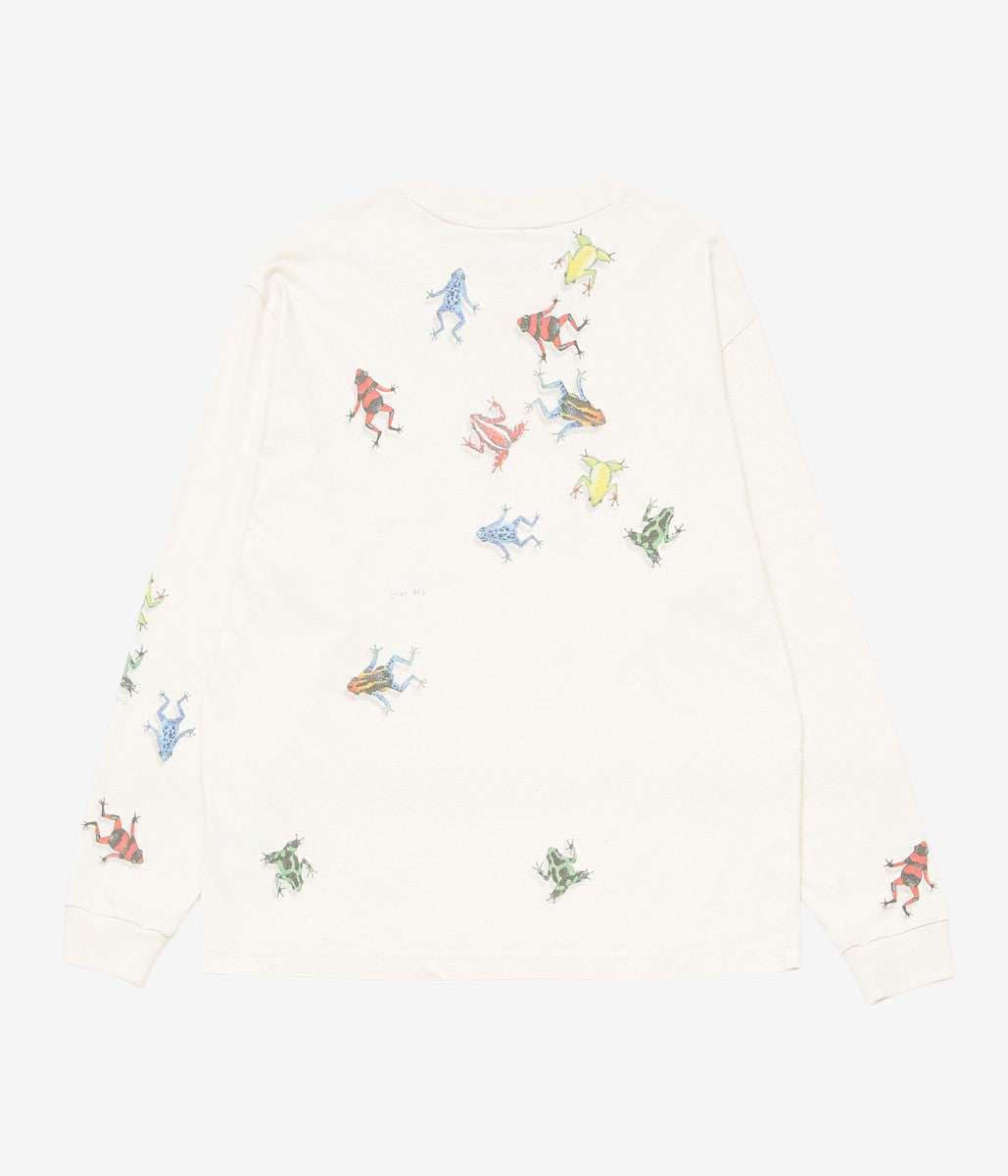 STORY MFG ''GRATEFUL TEE LS'' (ECRU FROGS)
