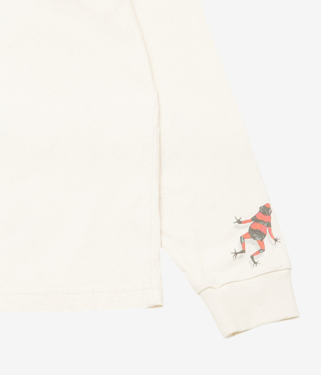 STORY MFG ''GRATEFUL TEE LS'' (ECRU FROGS)