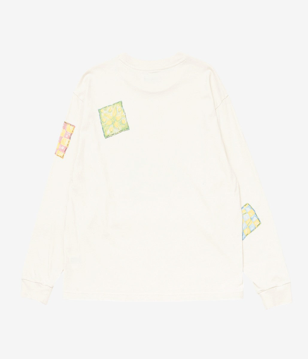 STORY MFG ''GRATEFUL TEE LS'' (ECRU PATCHWORK BEAR)