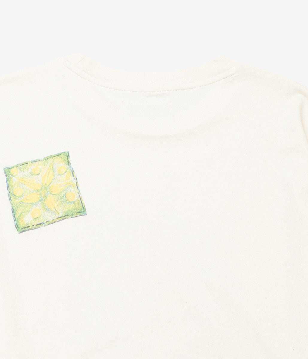 STORY MFG ''GRATEFUL TEE LS'' (ECRU PATCHWORK BEAR)