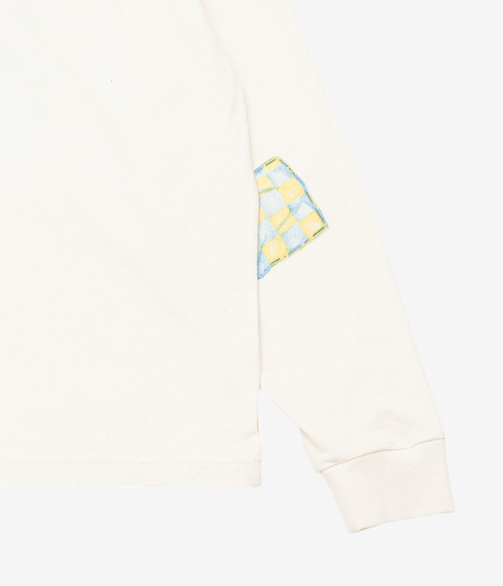STORY MFG ''GRATEFUL TEE LS'' (ECRU PATCHWORK BEAR)