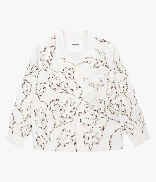STORY MFG ``GREETINGS SHIRT LS'' (SAGE LEAF RIBBON)