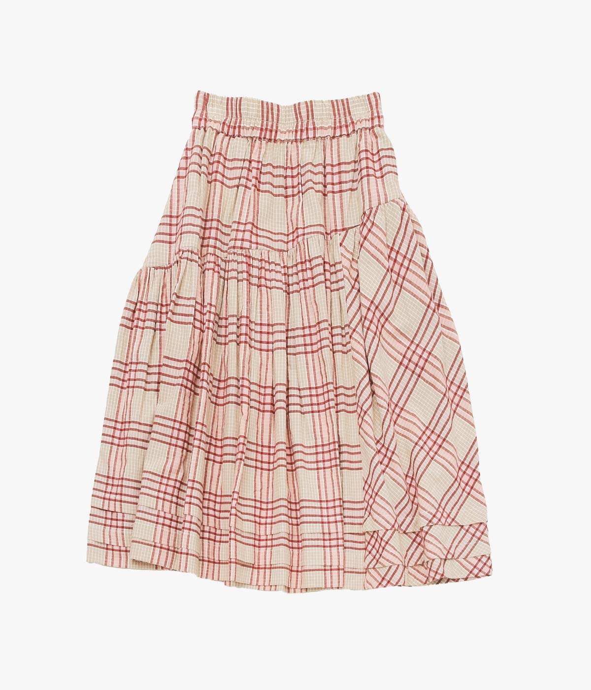 STORY MFG "JUNIPER SKIRT" (FLORA CHECK HANDLOOM)