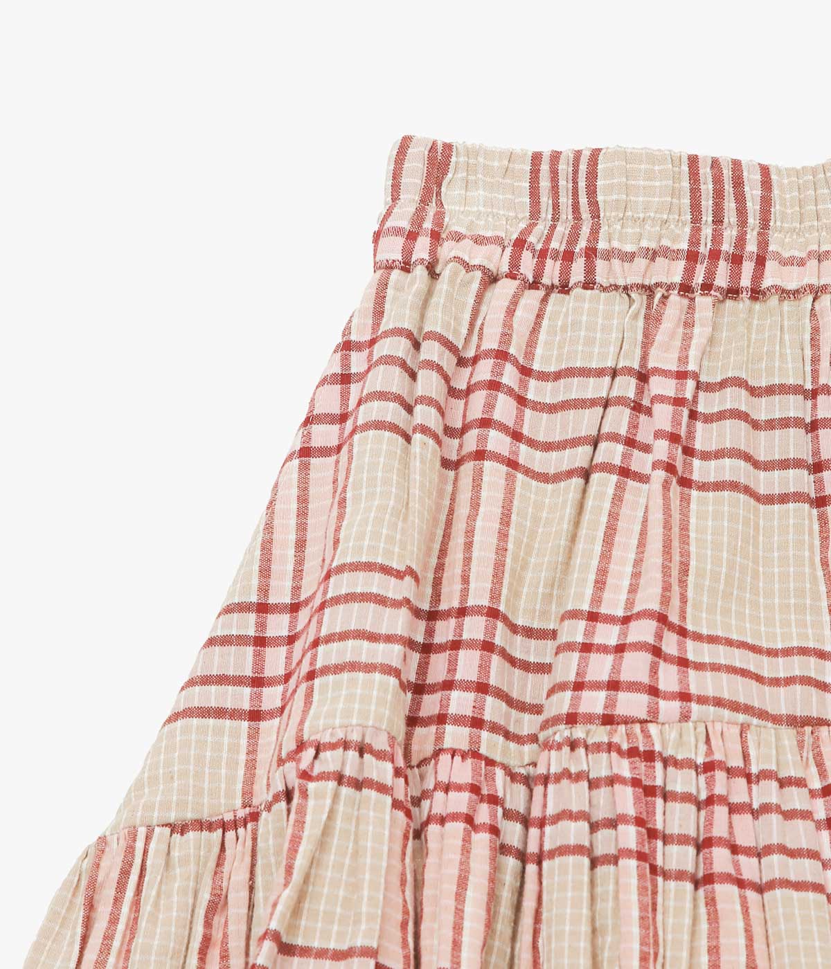 STORY MFG "JUNIPER SKIRT" (FLORA CHECK HANDLOOM)