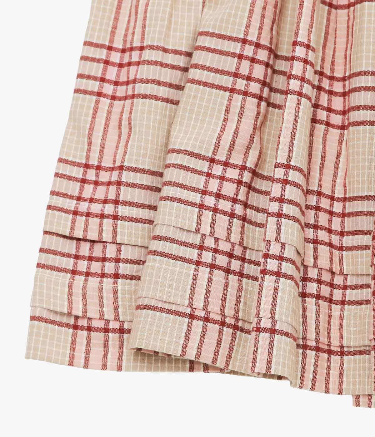 STORY MFG "JUNIPER SKIRT" (FLORA CHECK HANDLOOM)