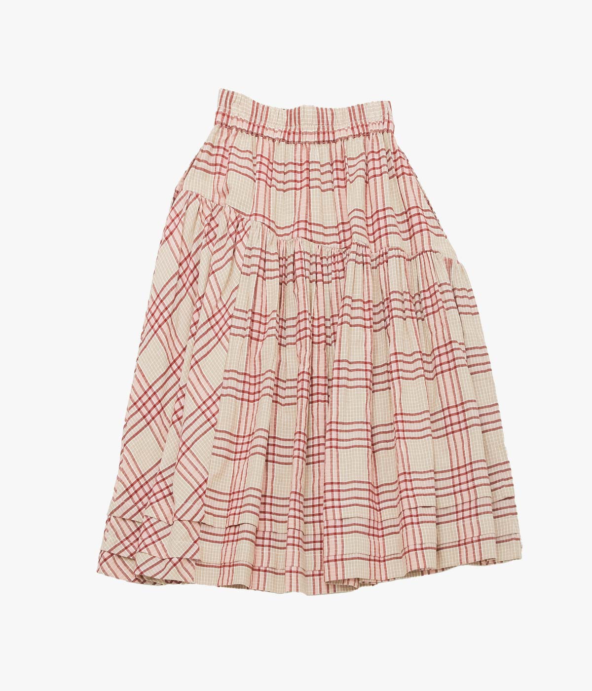 STORY MFG "JUNIPER SKIRT" (FLORA CHECK HANDLOOM)