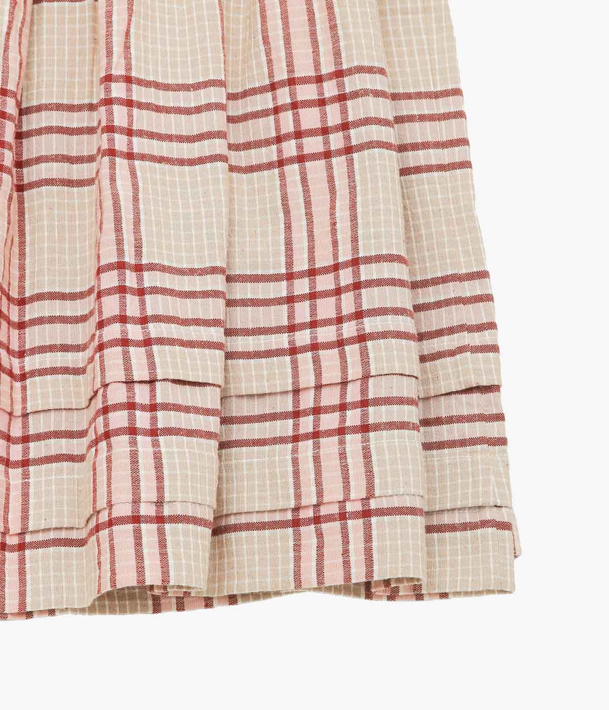 STORY MFG "JUNIPER SKIRT" (FLORA CHECK HANDLOOM)