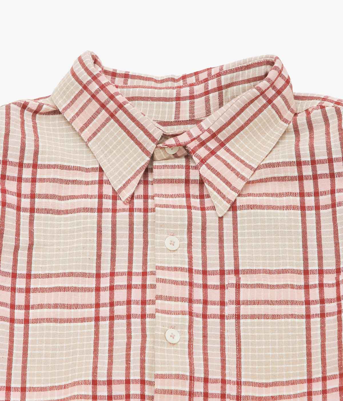 STORY MFG. ''PLANE SHIRT'' (FLORA CHECK HANDLOOM)