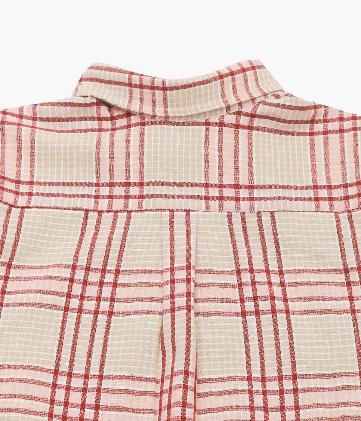STORY MFG. ''PLANE SHIRT'' (FLORA CHECK HANDLOOM)