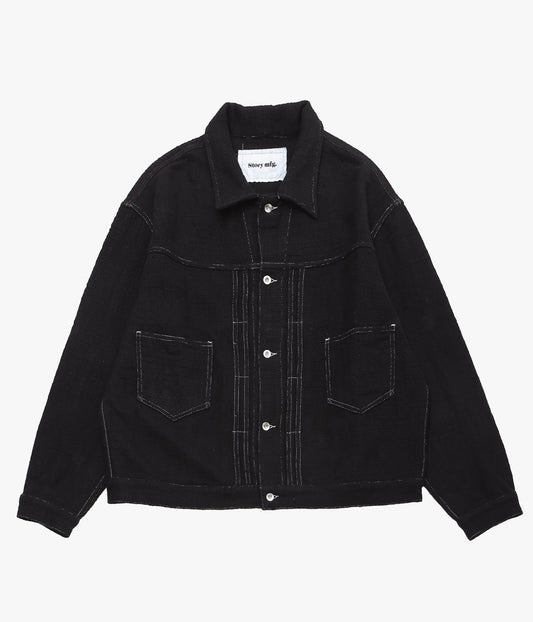 STORY MFG ''SUNDAE JACKET'' (BLACK HANDLOOM)