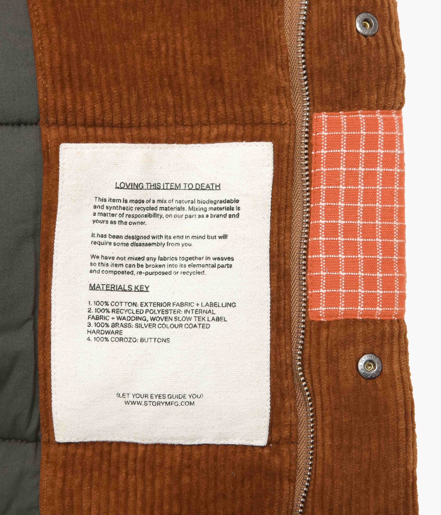 STORY MFG ''YANAM JACKET'' (BROWN SCARECROW)