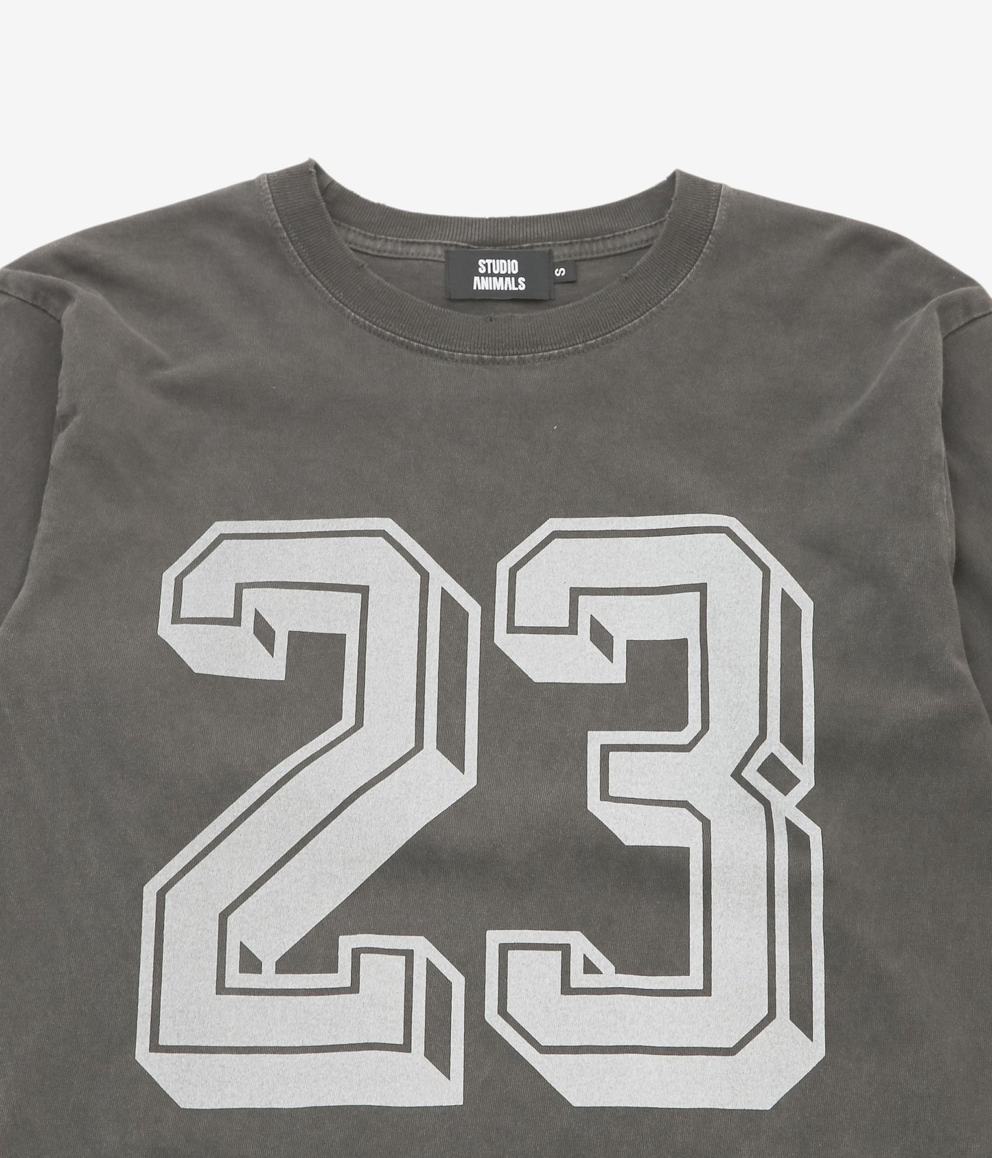 STUDIO ANIMALS ''“23” L/S T-SHIRT '' (FADED BLACK)