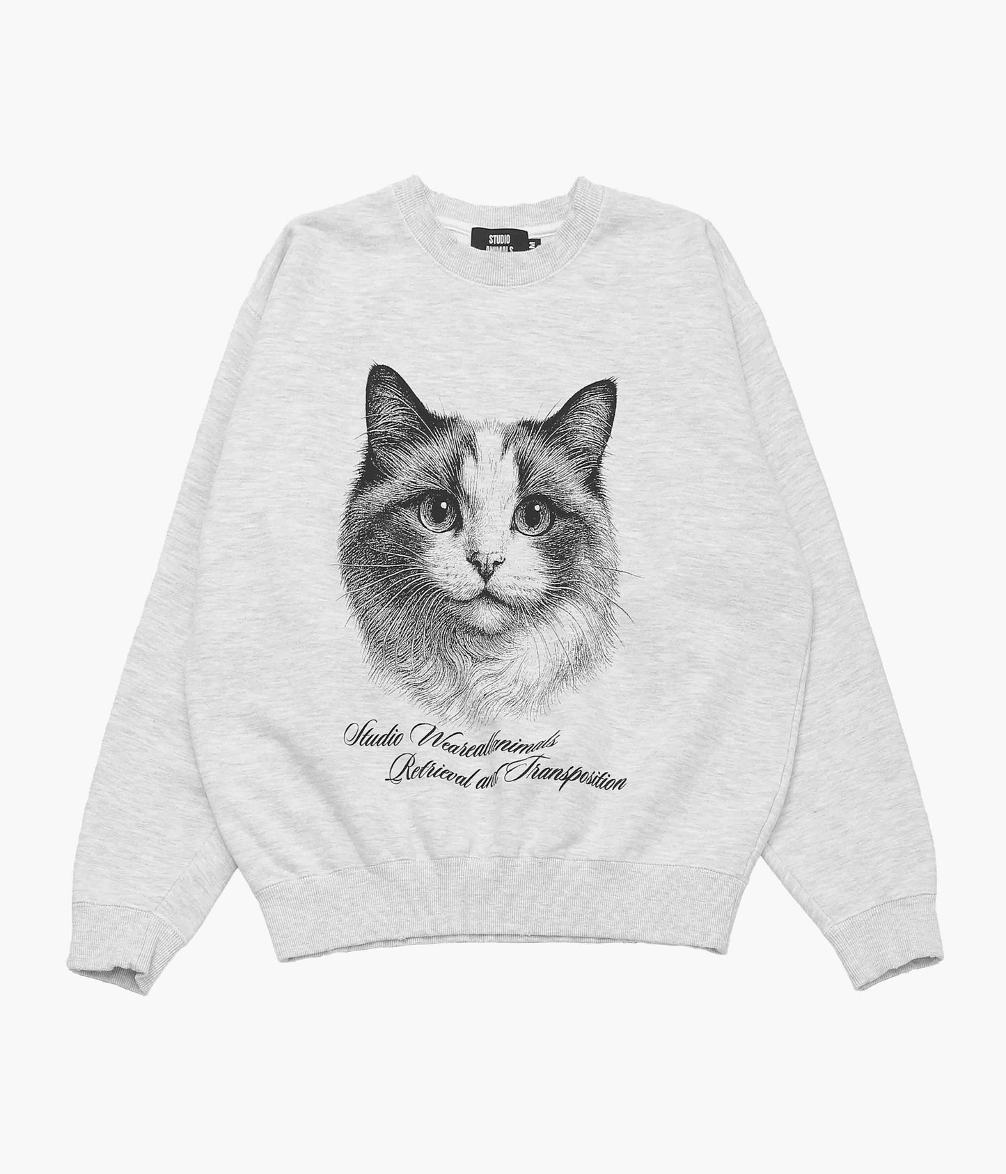STUDIO ANIMALS ''“CAT” SWEATSHIRT'' (ASH)