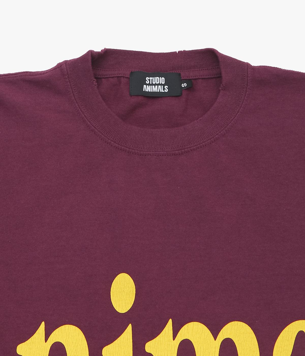 STUDIO ANIMALS ''“ANIMALS LETTER” T-SHIRT SOLID PRINT'' (BURGUNDY)