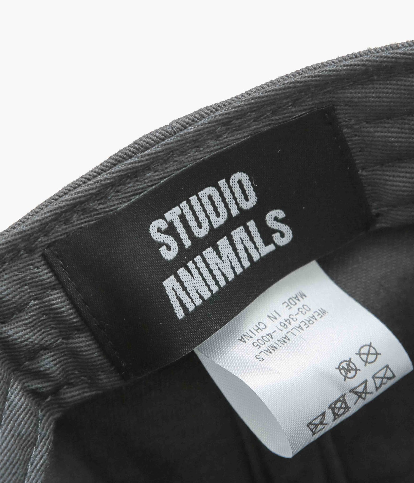 STUDIO ANIMALS ''“BASIC LOGO” CAP'' (CHARCOAL)