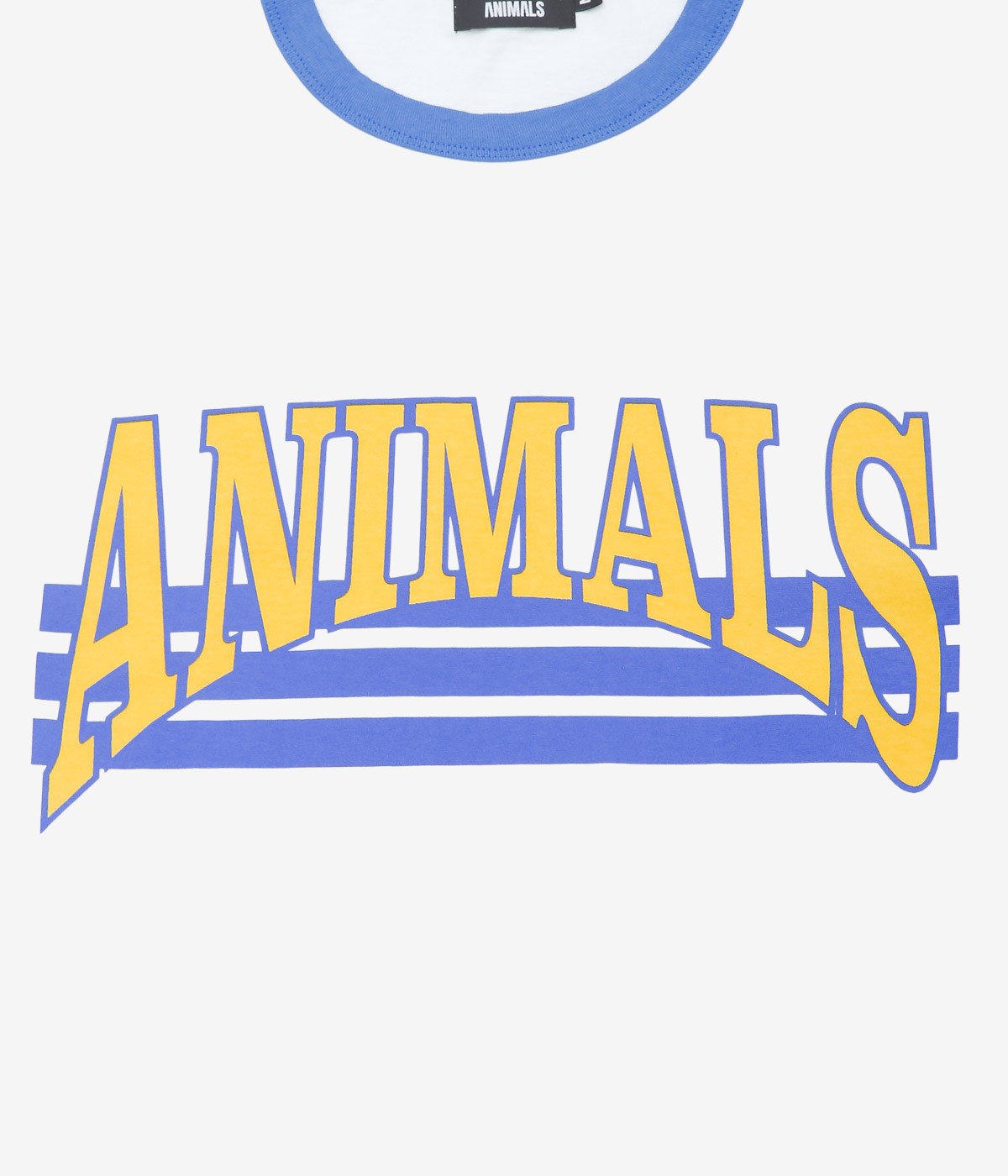 STUDIO ANIMALS ''"CURVED ARCH LOGO" S/S T-SHIRT'' (WHITE/BLUE)