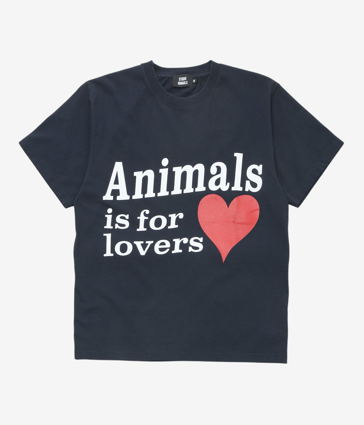 STUDIO ANIMALS ''"LOVERS" S/S T-SHIRT '' (NAVY)
