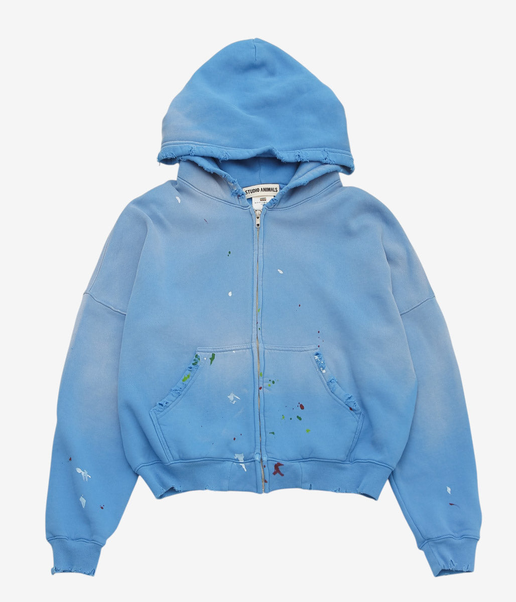 STUDIO ANIMALS ''×MOOJIMOOJI ”ANIMALS LETTER" HOODIE'' (BLUE)