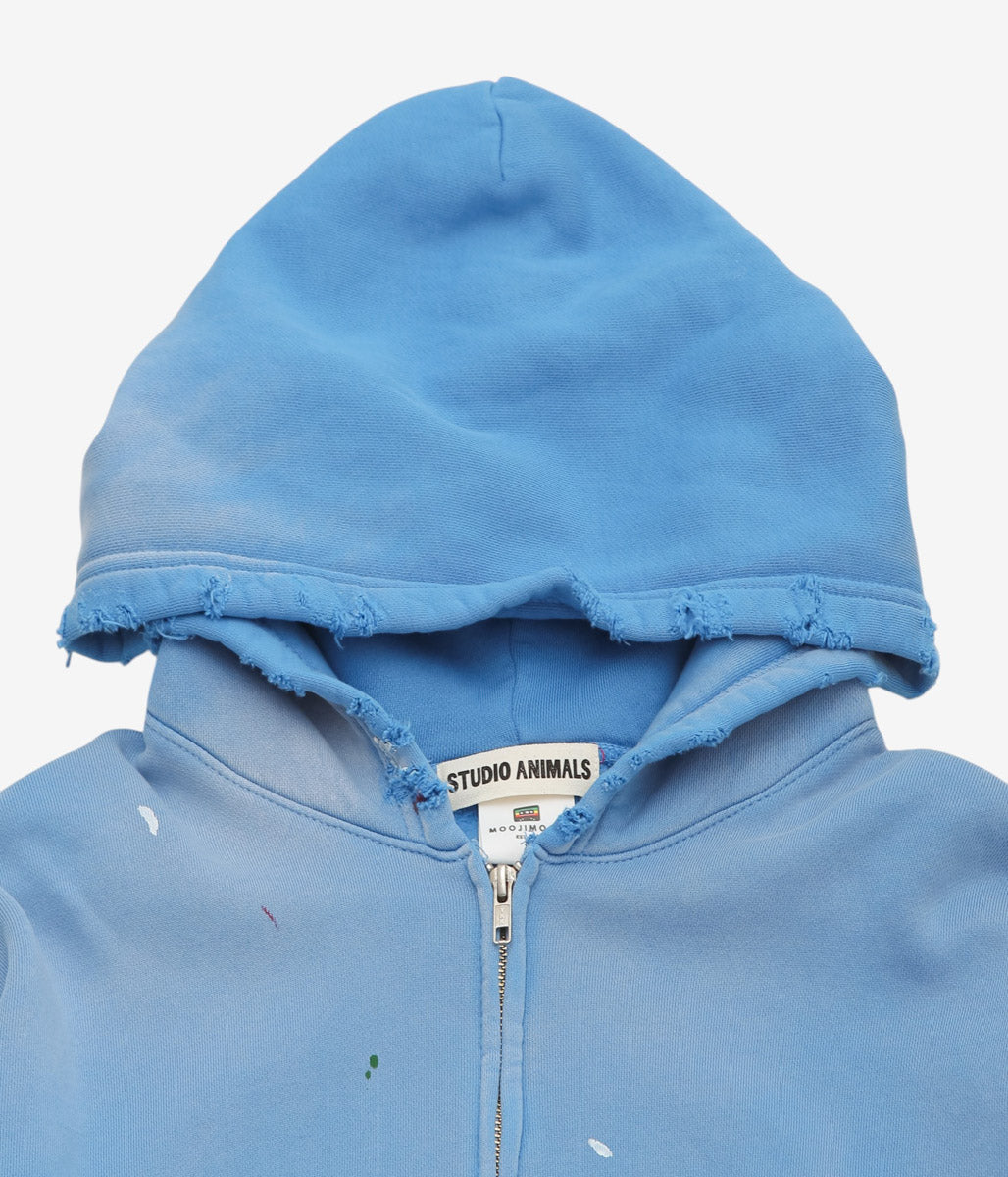STUDIO ANIMALS ''×MOOJIMOOJI ”ANIMALS LETTER" HOODIE'' (BLUE)