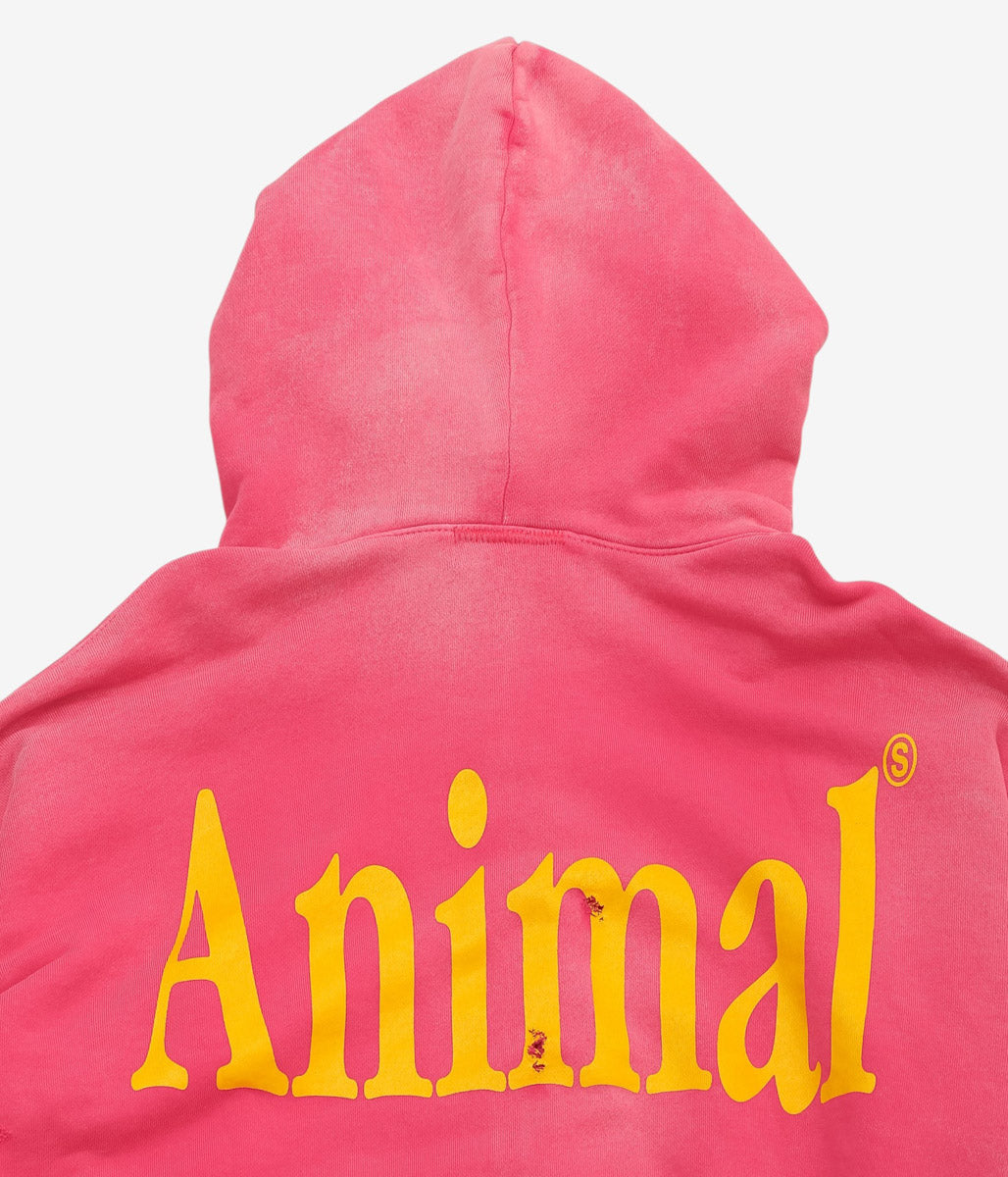 STUDIO ANIMALS ''×MOOJIMOOJI ”ANIMALS LETTER" HOODIE'' (RED)