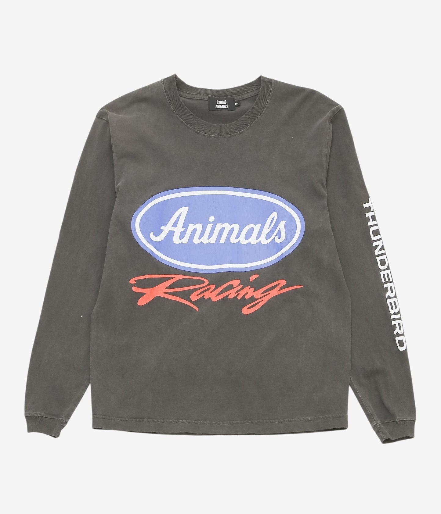 STUDIO ANIMALS ''"RACING" L/S T-SHIRT '' (FADED BLACK)