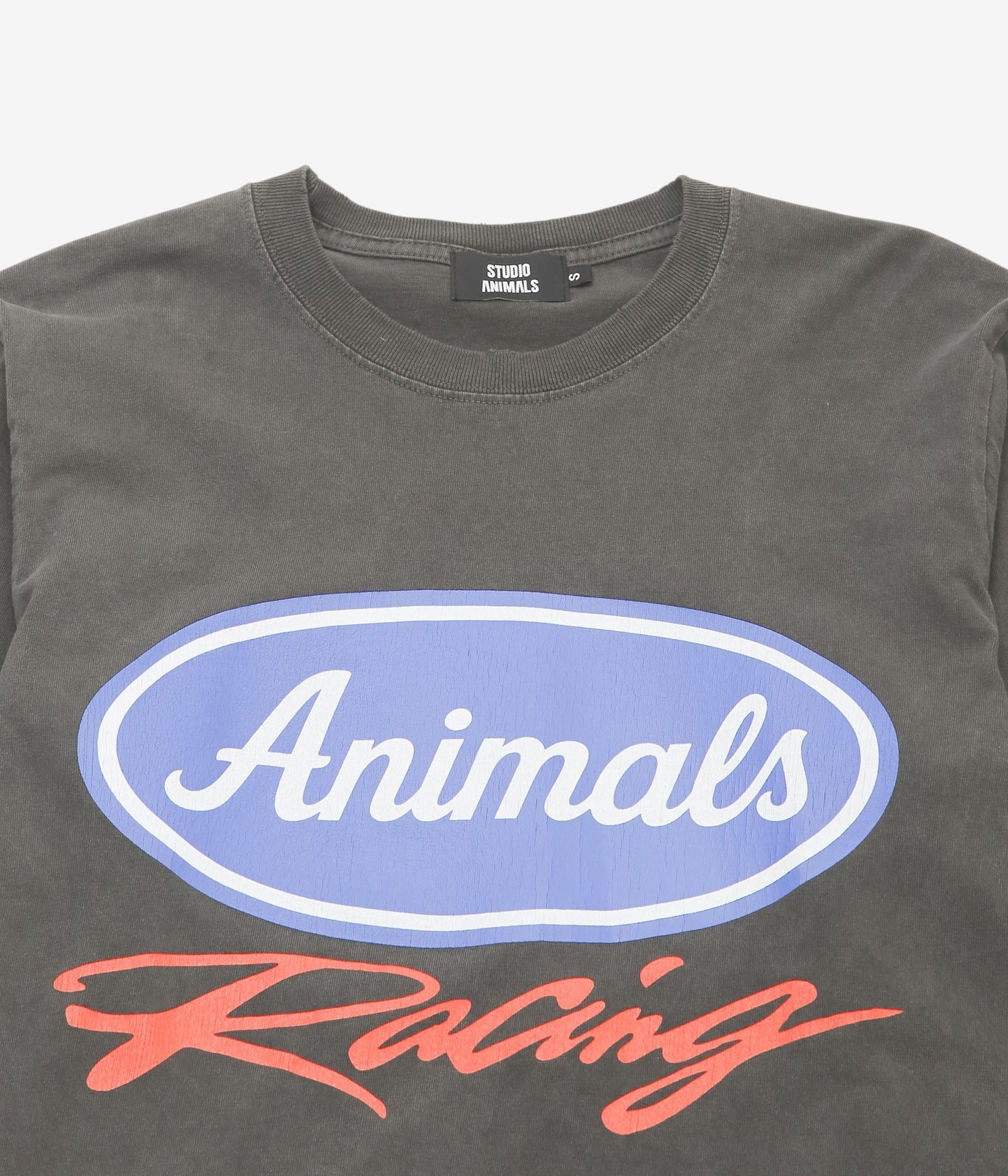 STUDIO ANIMALS ''"RACING" L/S T-SHIRT '' (FADED BLACK)