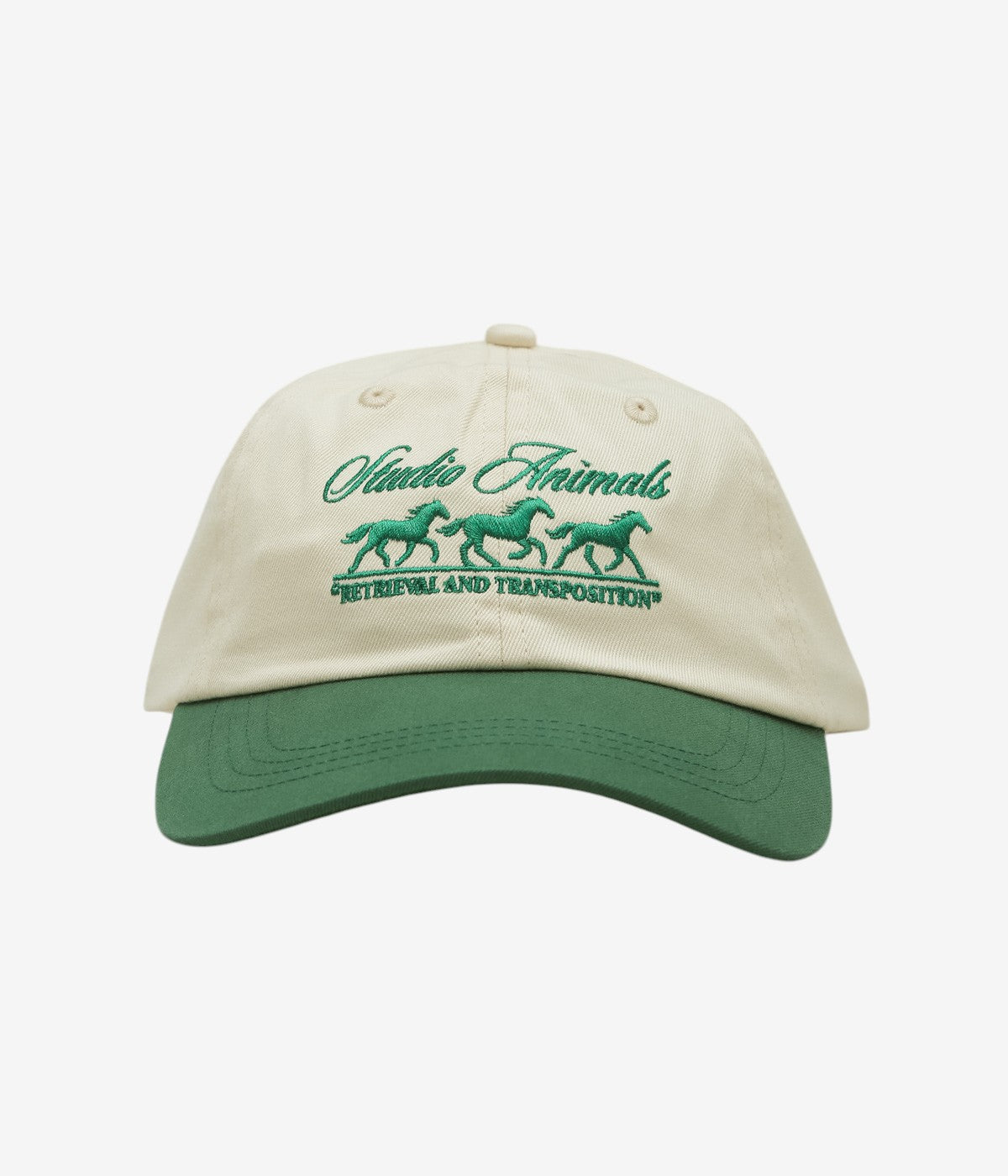 STUDIO ANIMALS ''”RUNNING HORSE” CAP'' (NATURAL/GREEN)
