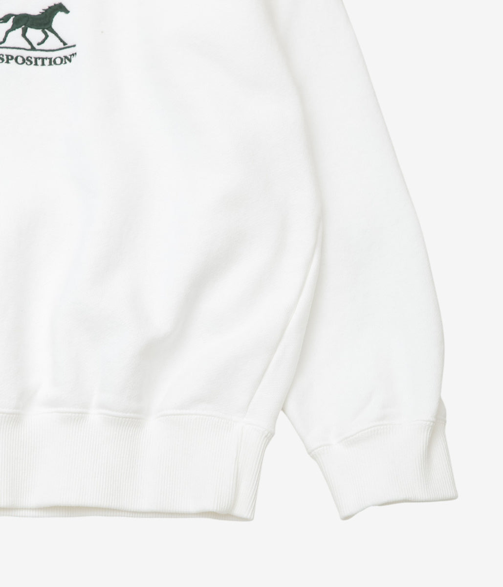 STUDIO ANIMALS ''"RUNNING HORSE" EMBROIDERED SWEATSHIRT'' (WHITE)