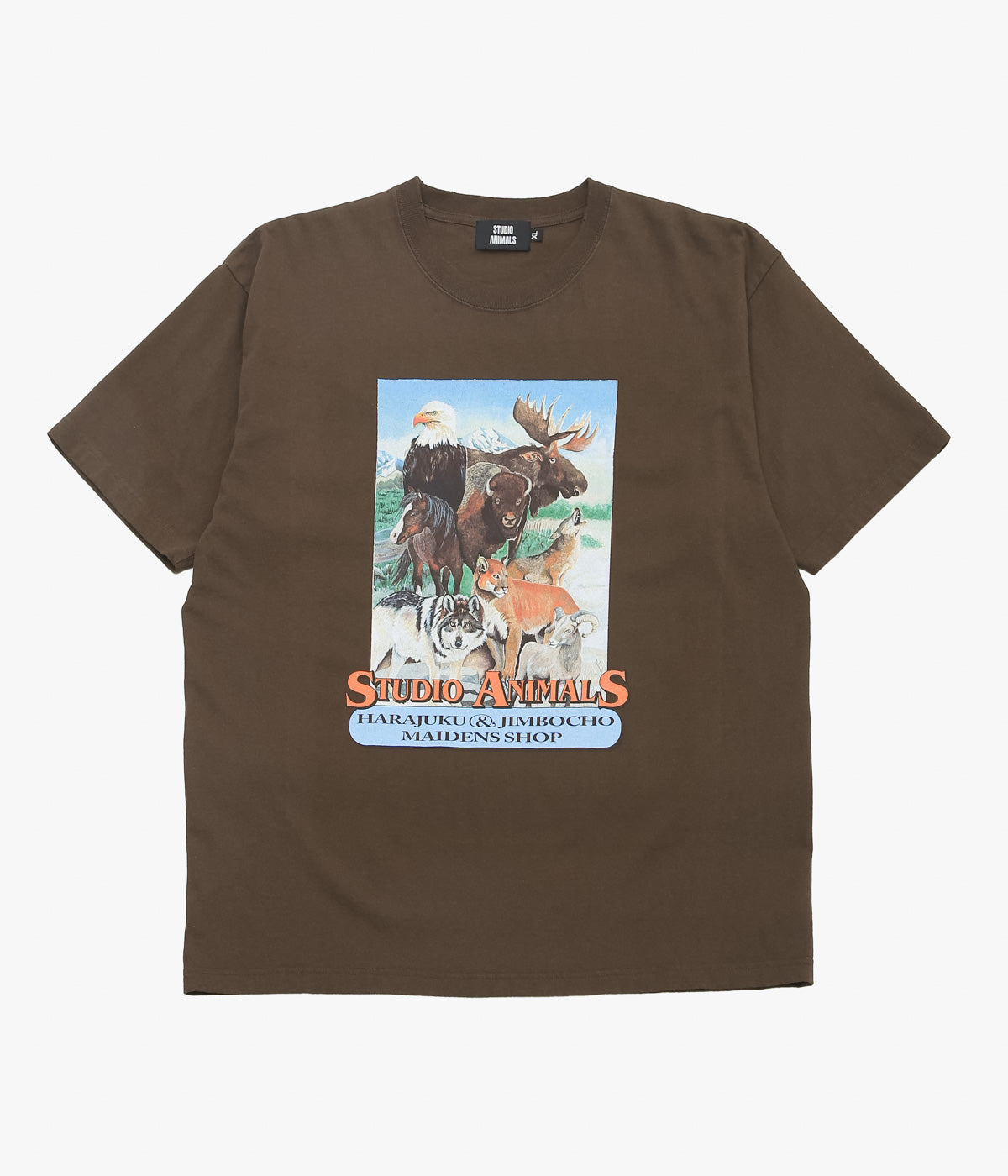 STUDIO ANIMALS ''STUDIO ANIMALS × TAKURO NAKAMURA "USA ANIMALS TEE"'' (BROWN)