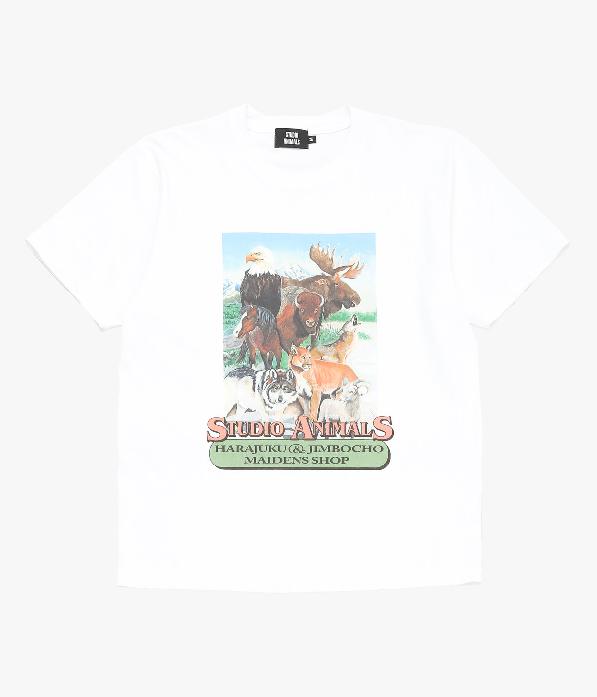 STUDIO ANIMALS ''STUDIO ANIMALES × TAKURO NAKAMURA "USA ANIMALS TEE"'' (WHITE)