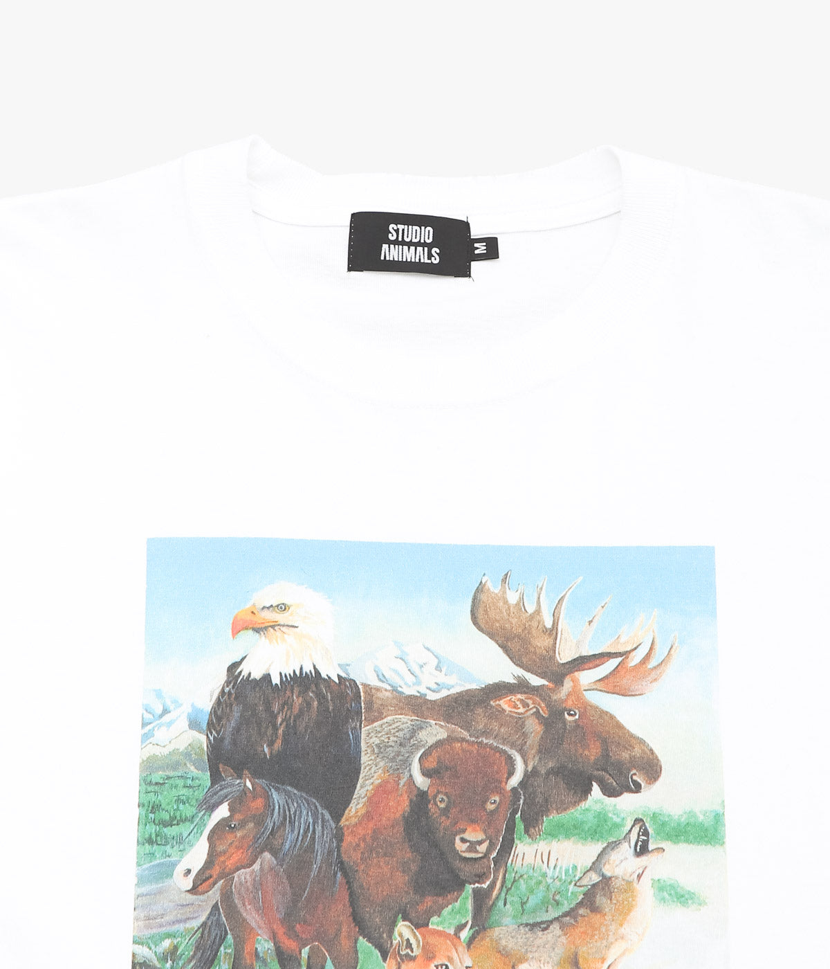 STUDIO ANIMALS ''STUDIO ANIMALES × TAKURO NAKAMURA "USA ANIMALS TEE"'' (WHITE)