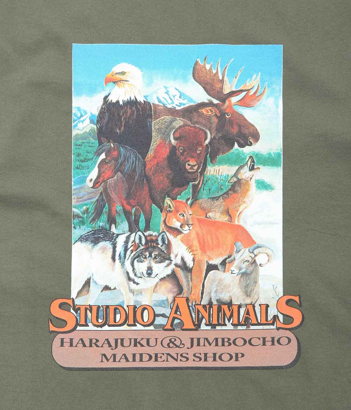 STUDIO ANIMALS ''STUDIO ANIMALES × TAKURO NAKAMURA "USA ANIMALS TEE"'' (OLIVE)
