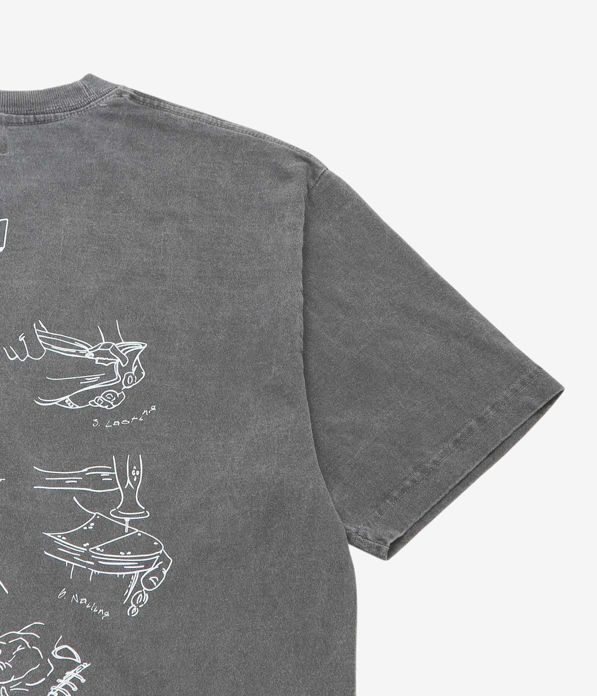 STUDIO ANIMALS ''×STUDIO-HIDDEN ”HOW TO MAKE” S/S T-SHIRT'' (FADED BLACK)