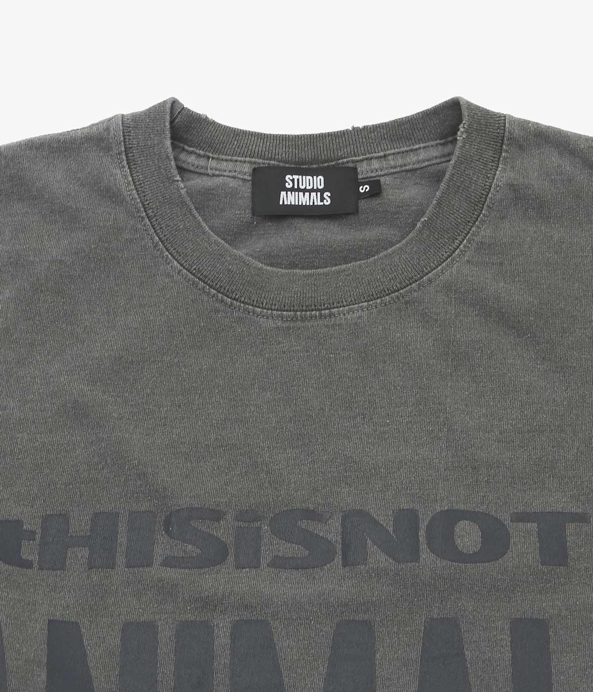 STUDIO ANIMALS ''“THIS IS NOT” L/S T-SHIRT'' (FADED BLACK)