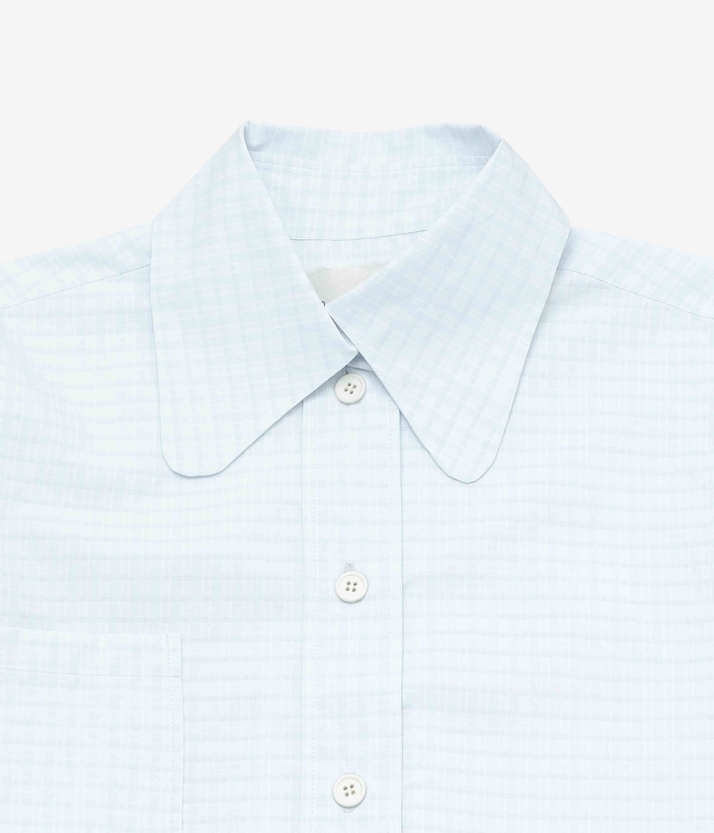 STUDIO DE LOSTANGES ''LARGE COLLAR SHIRTS'' (LT BLUE CHECK)