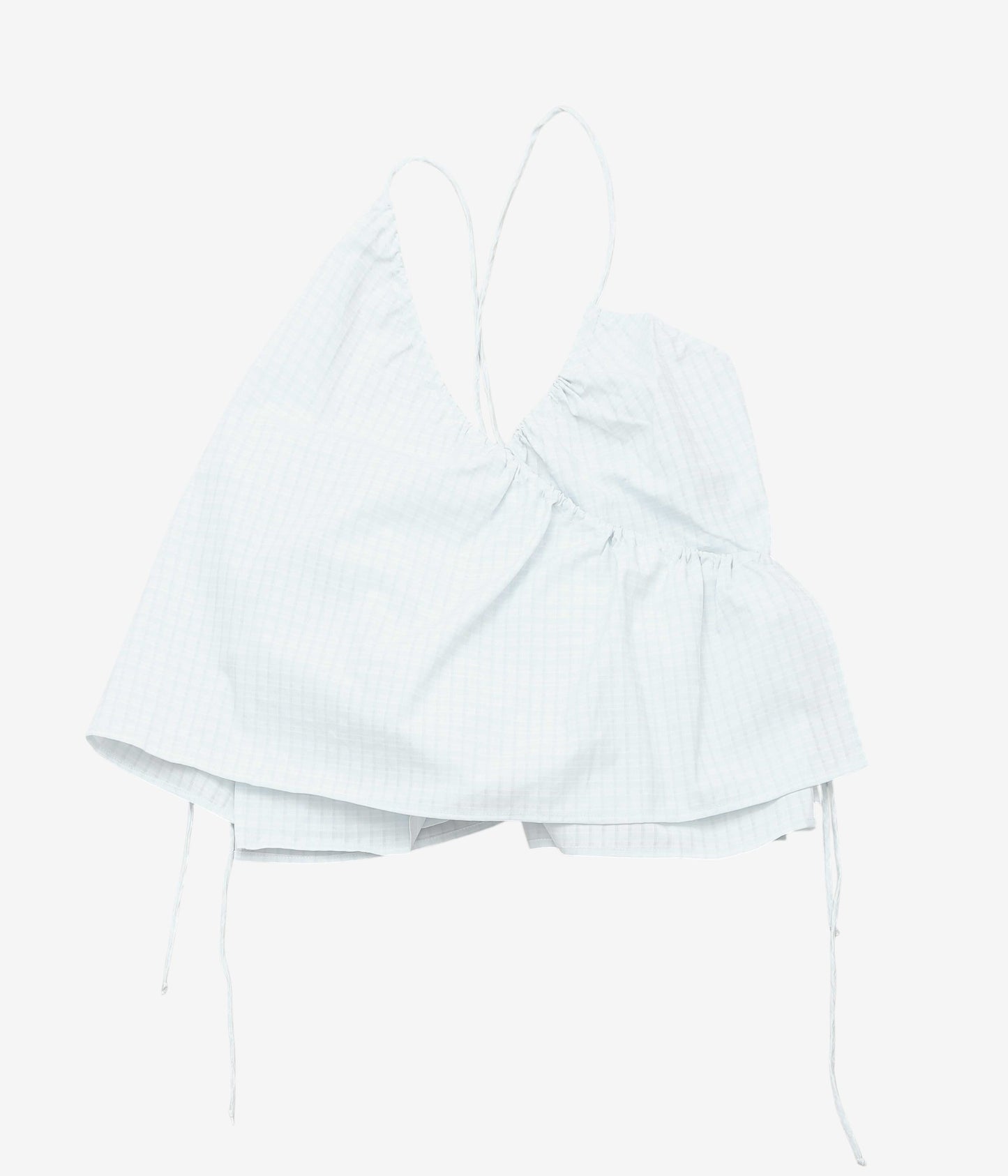 STUDIO DE LOSTANGES ''STRAPPY TOP'' (LT BLUE CHECK)