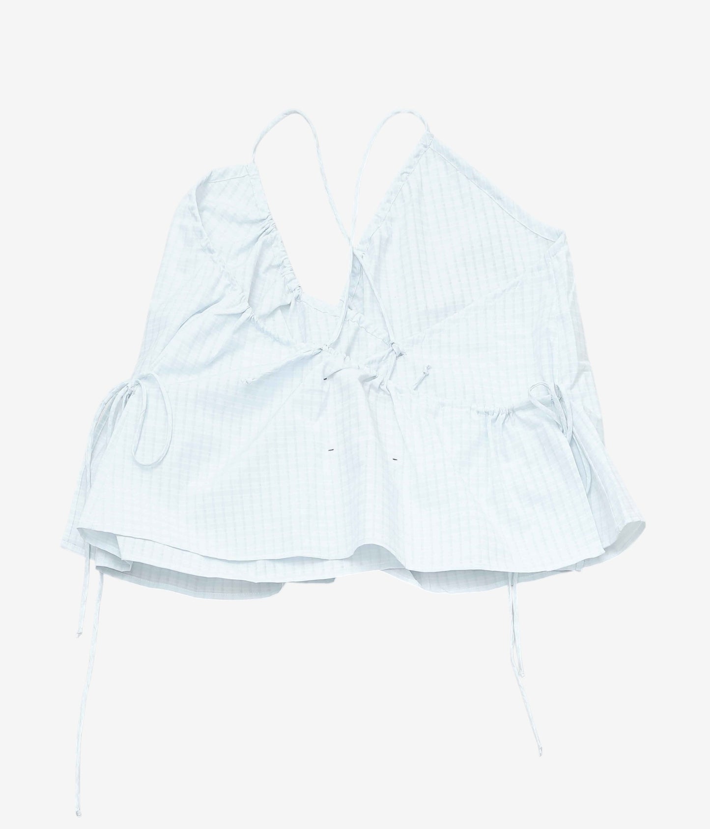 STUDIO DE LOSTANGES ''STRAPPY TOP'' (LT BLUE CHECK)