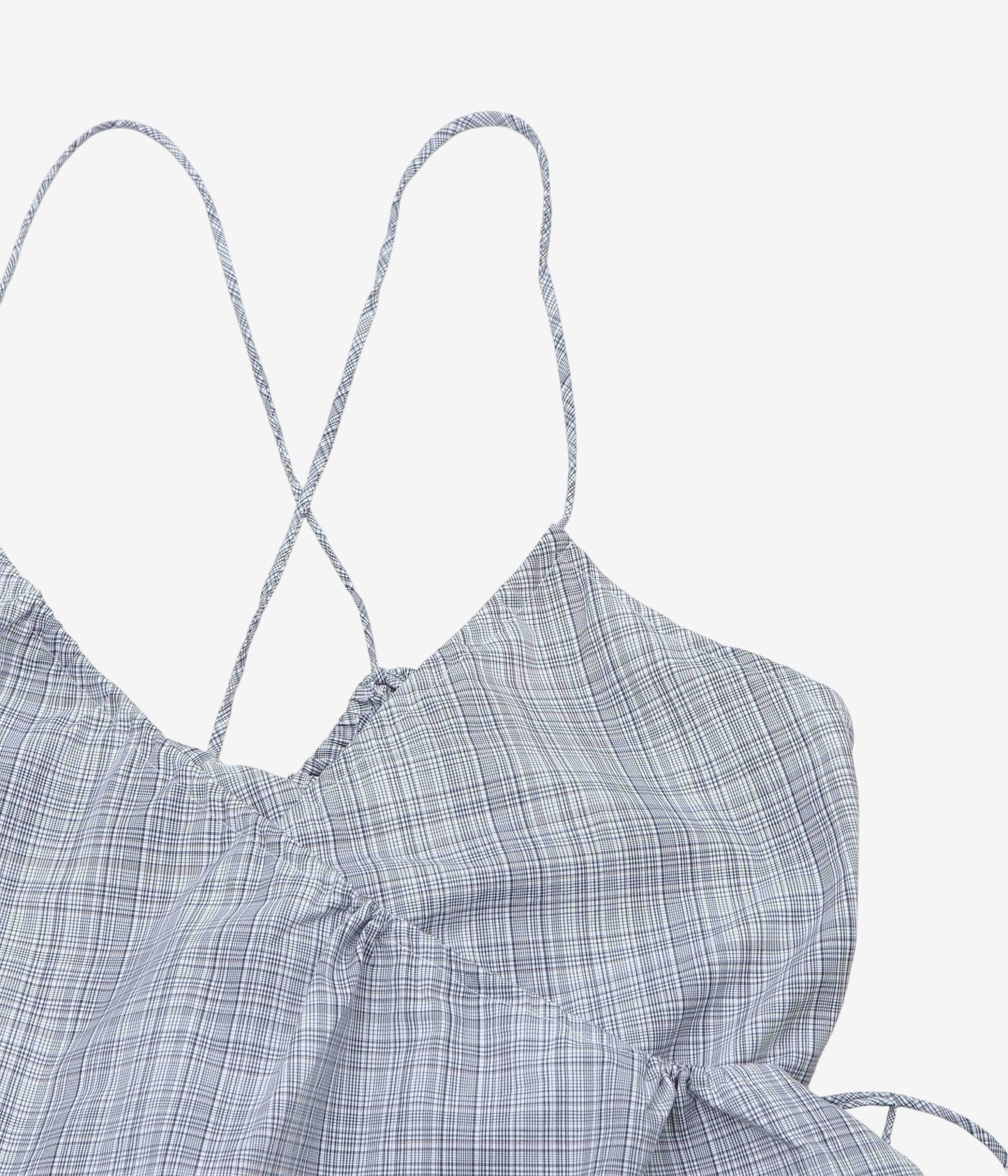STUDIO DE LOSTANGES ''STRAPPY TOP'' (NAVY CHECK)
