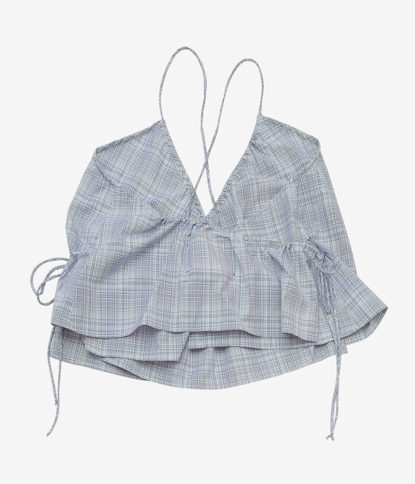 STUDIO DE LOSTANGES ''STRAPPY TOP'' (NAVY CHECK)