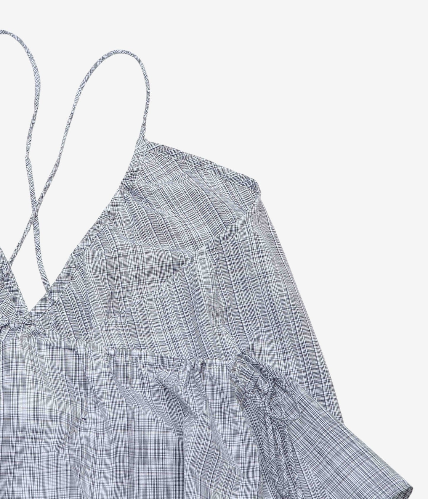 STUDIO DE LOSTANGES ''STRAPPY TOP'' (NAVY CHECK)