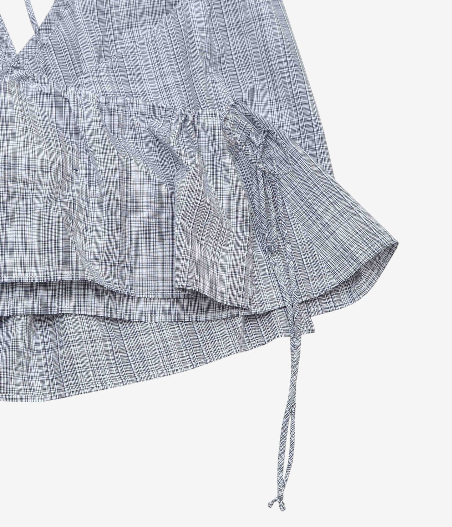 STUDIO DE LOSTANGES ''STRAPPY TOP'' (NAVY CHECK)