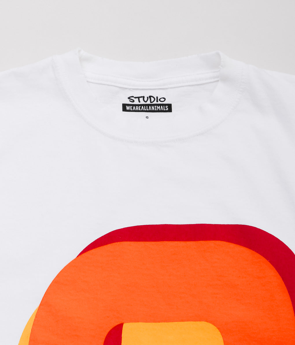 STUDIO WEAREALLANIMALS ''"A" S/S T-SHIRT'' (WHITE)