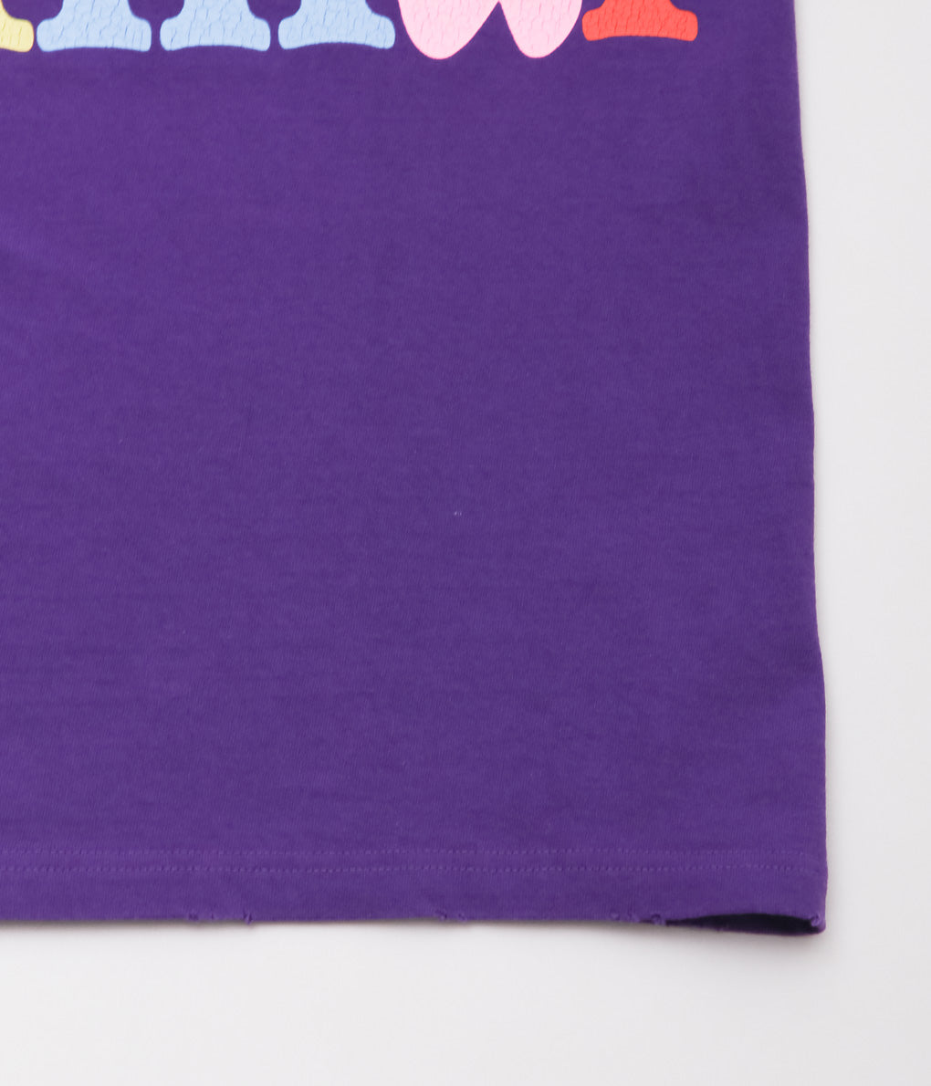 STUDIO WEAREALLANIMALS ''"ANIMALS LETTER" S/S T-SHIRT'' (PURPLE)