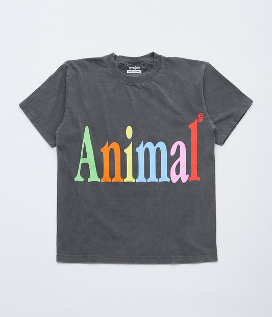 STUDIO WEAREALLANIMALS ''"ANIMALS LETTER" S/S T-SHIRT'' (BLACK)