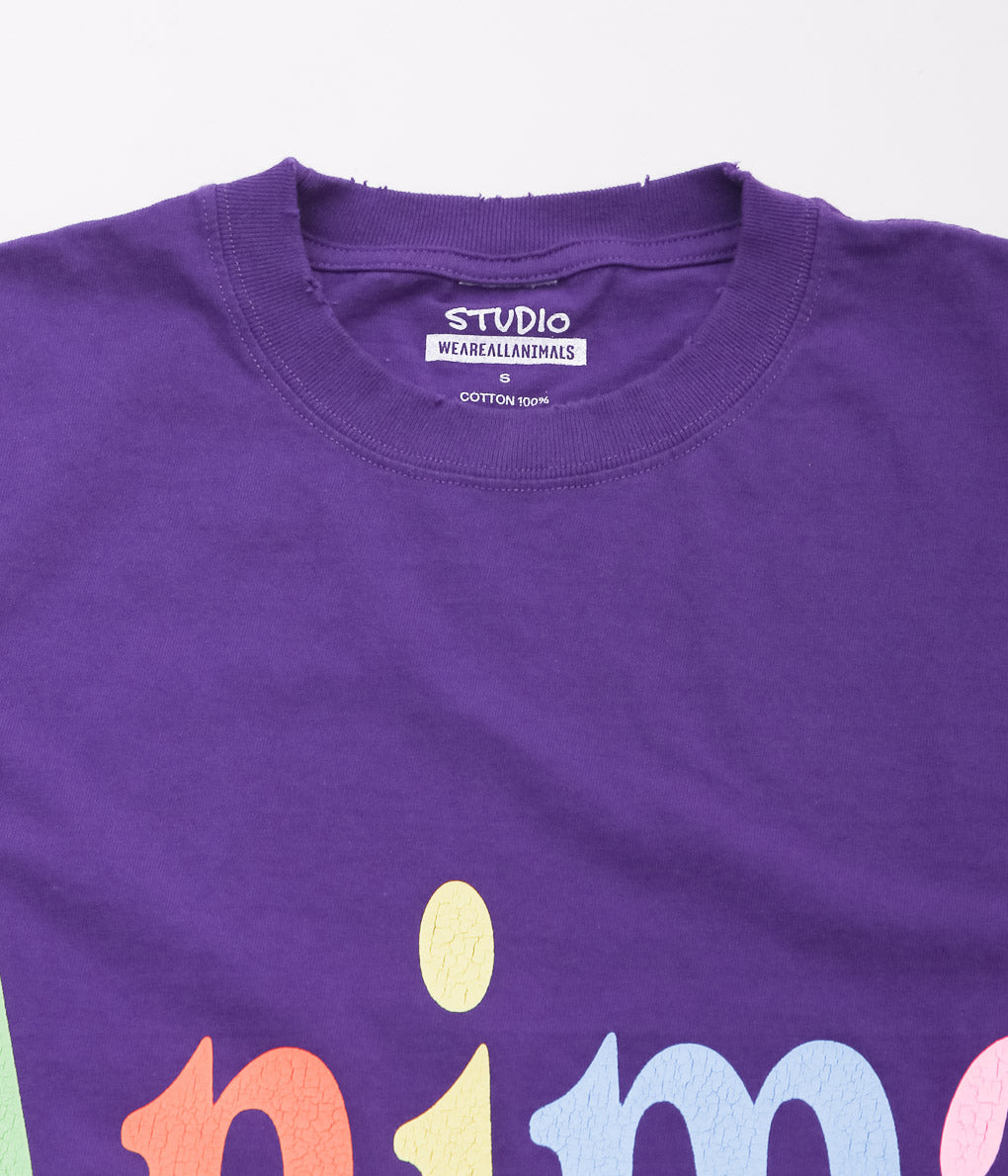 STUDIO WEAREALLANIMALS ''"ANIMALS LETTER" S/S T-SHIRT'' (PURPLE)