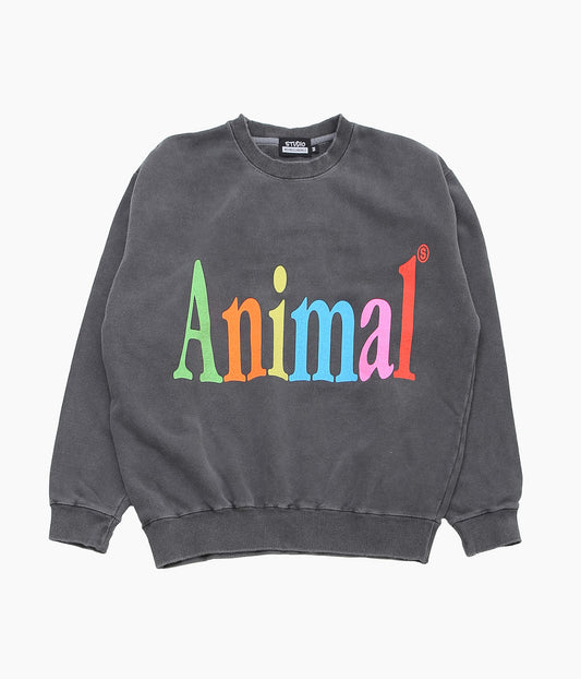 STUDIO WEAREALLANIMALS ''“ANIMALS LETTER“ SWEATSHIRT'' (BLACK)